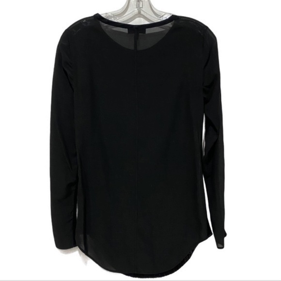 RAG & BONE Long Sleeve Wool Silk Tee Sheer - Picture 2 of 8